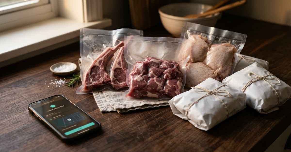 Zertifiziertes Zabiha-Halal-Fleisch, bestellt über die Halalich-App in Berlin