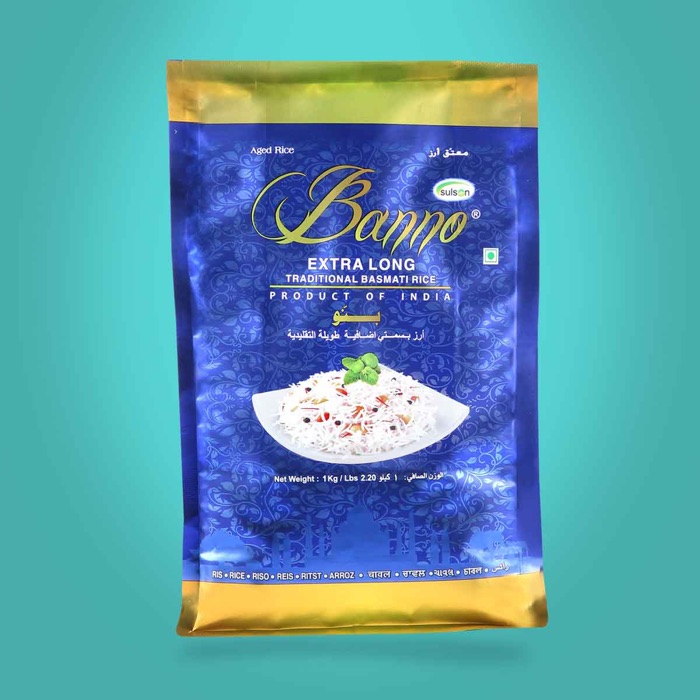 Banno Blue Extra Long Traditional Basmati Rice pack