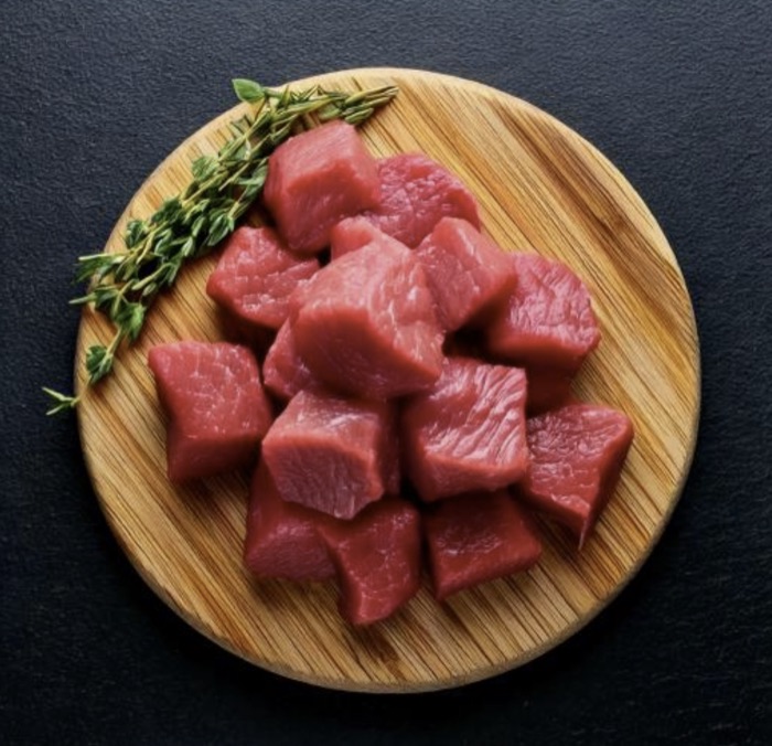 Boneless zabiha halal beef cubes