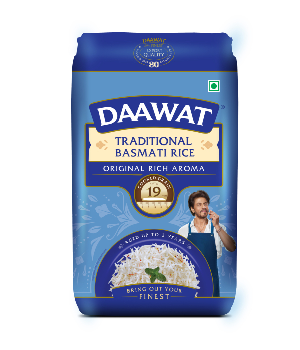 Daawat Traditional Basmati Rice pack