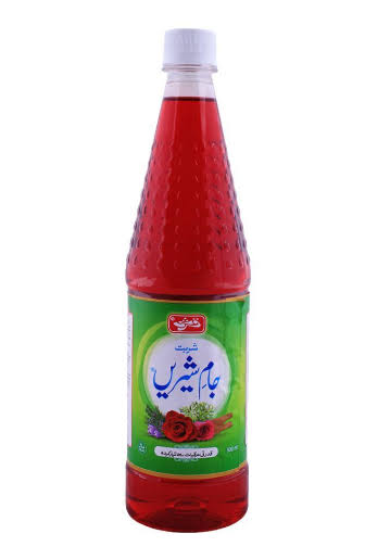 Jam-e-Shirin syrup bottle