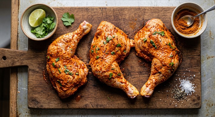 Marinated zabiha chicken tikka from Sizzlers