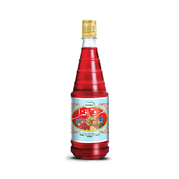 Hamdard Rooh Afza rose sharbat bottle
